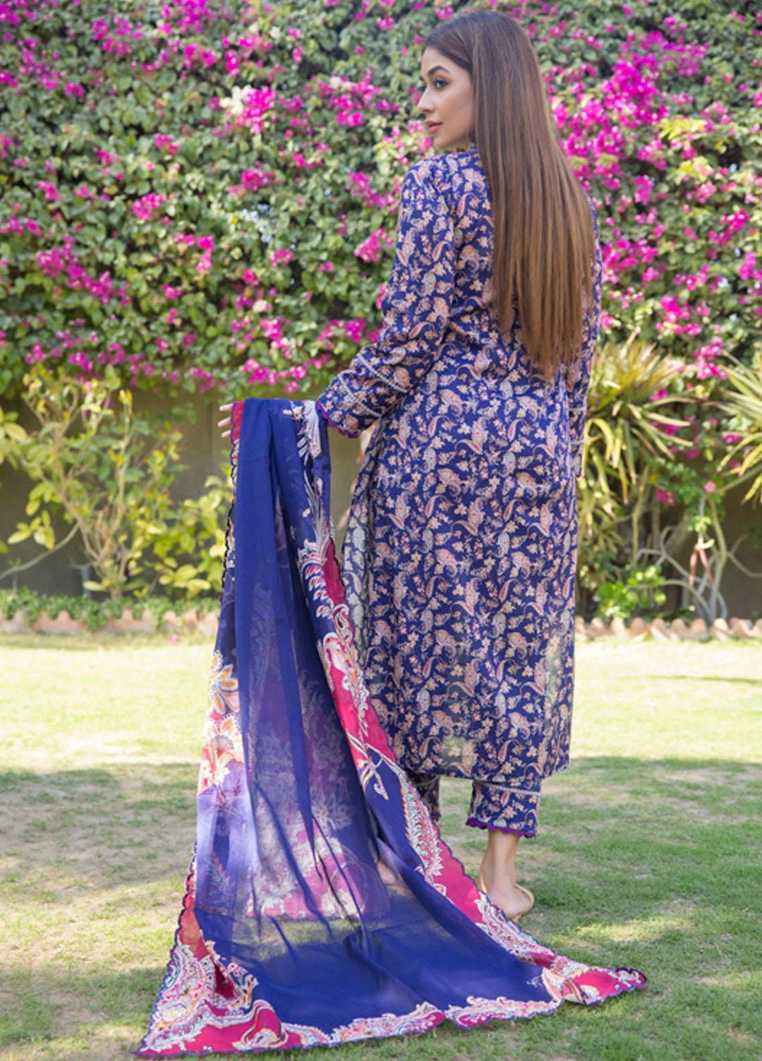 Identic Separates By Regalia Textiles Printed Lawn Suits Unstitched 3 Piece RGT23IS D9 - Summer Collection