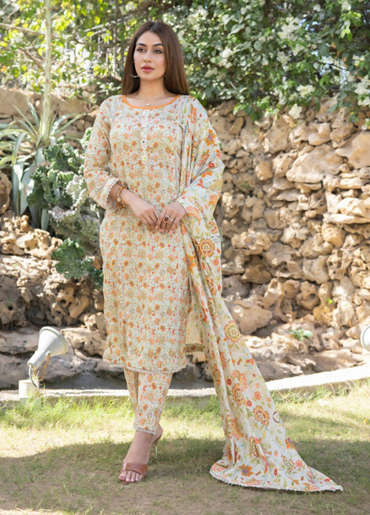 Identic Separates By Regalia Textiles Printed Lawn Suits Unstitched 3 Piece RGT23-IS2 04 - Summer Collection