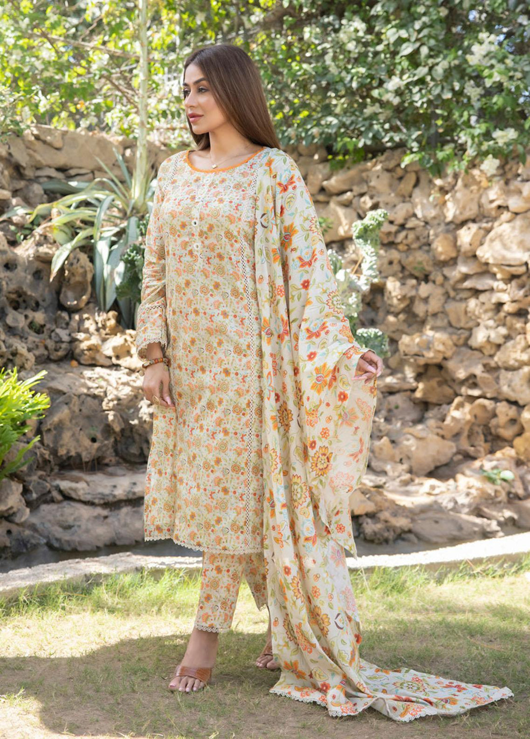 Identic Separates By Regalia Textiles Printed Lawn Suits Unstitched 3 Piece RGT23-IS2 04 - Summer Collection