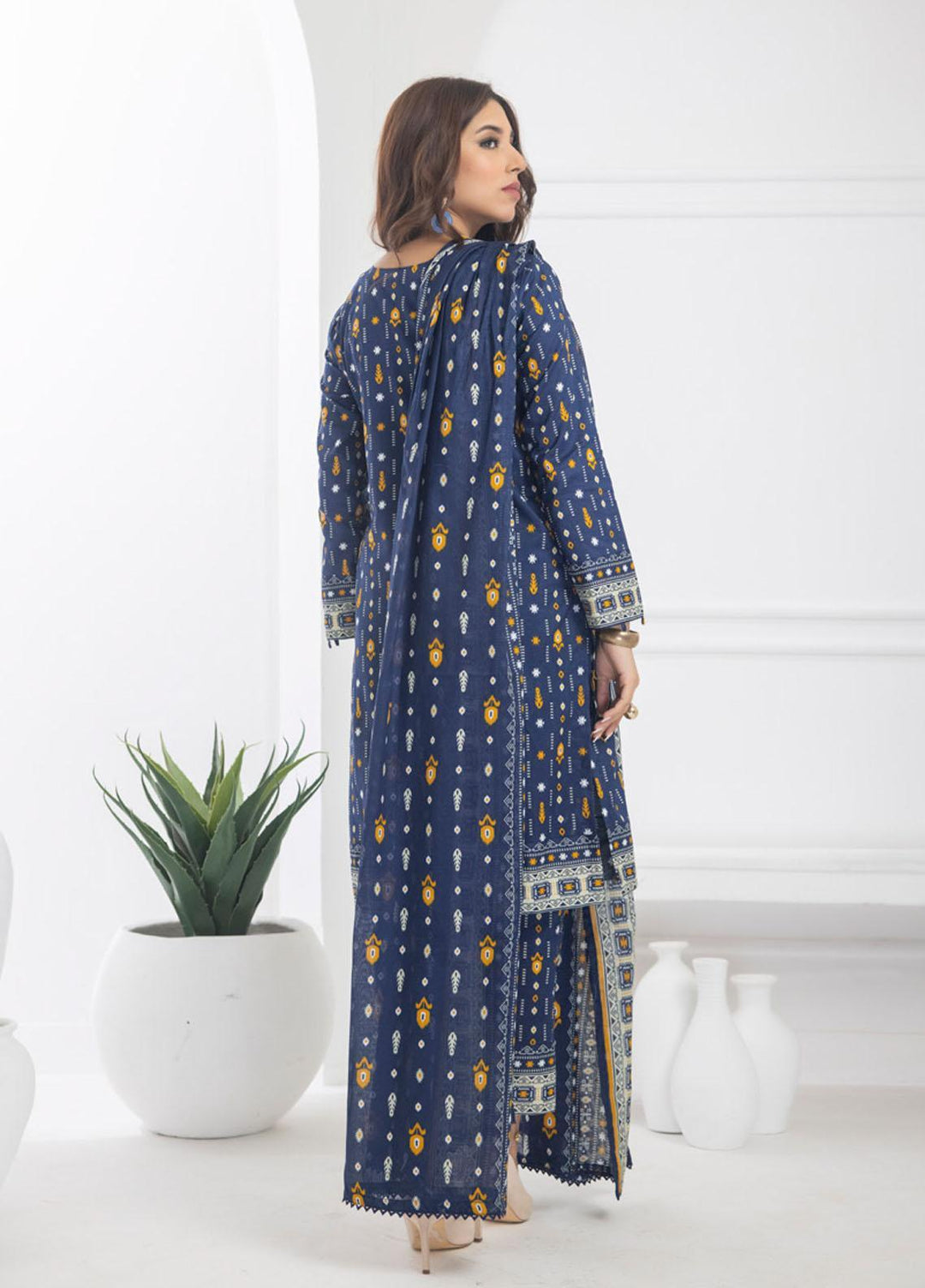 Identic Separates By Regalia Textiles Printed Lawn Suits Unstitched 3 Piece RGT23I-V6 D-01 - Summer Collection