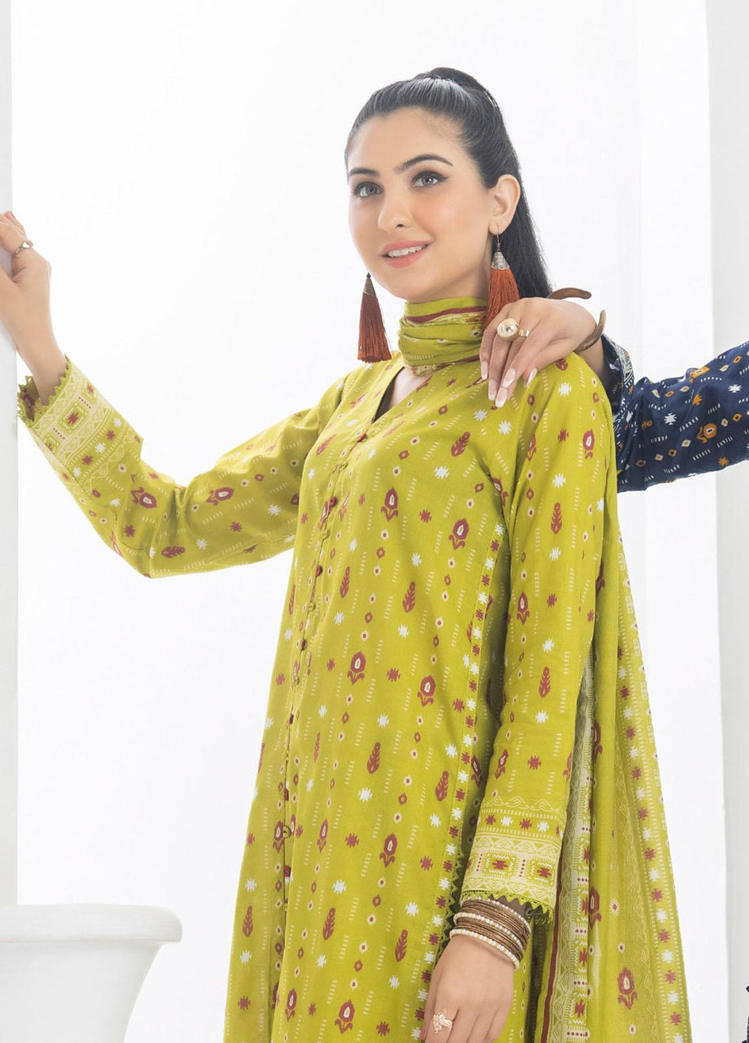 Identic Separates By Regalia Textiles Printed Lawn Suits Unstitched 3 Piece RGT23I-V6 D-02 - Summer Collection
