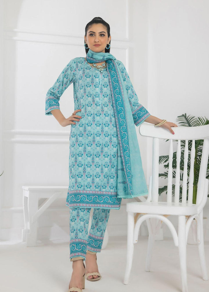 Identic Separates By Regalia Textiles Printed Lawn Suits Unstitched 3 Piece RGT23I-V6 D-04 - Summer Collection