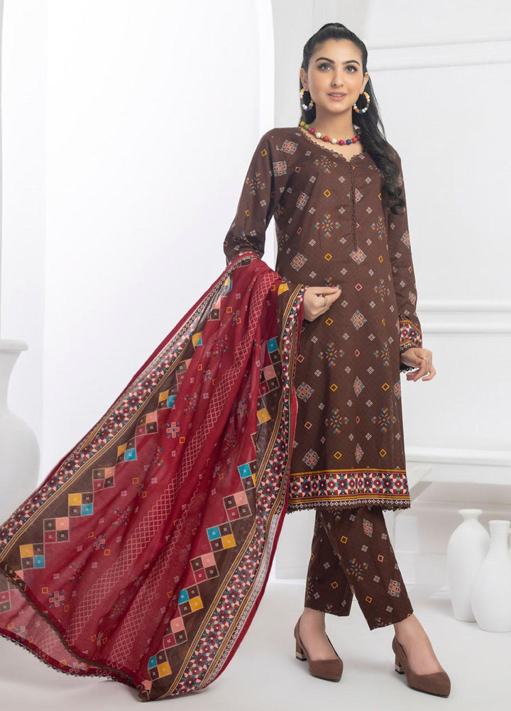 Identic Separates By Regalia Textiles Printed Lawn Suits Unstitched 3 Piece RGT23I-V6 D-06 - Summer Collection