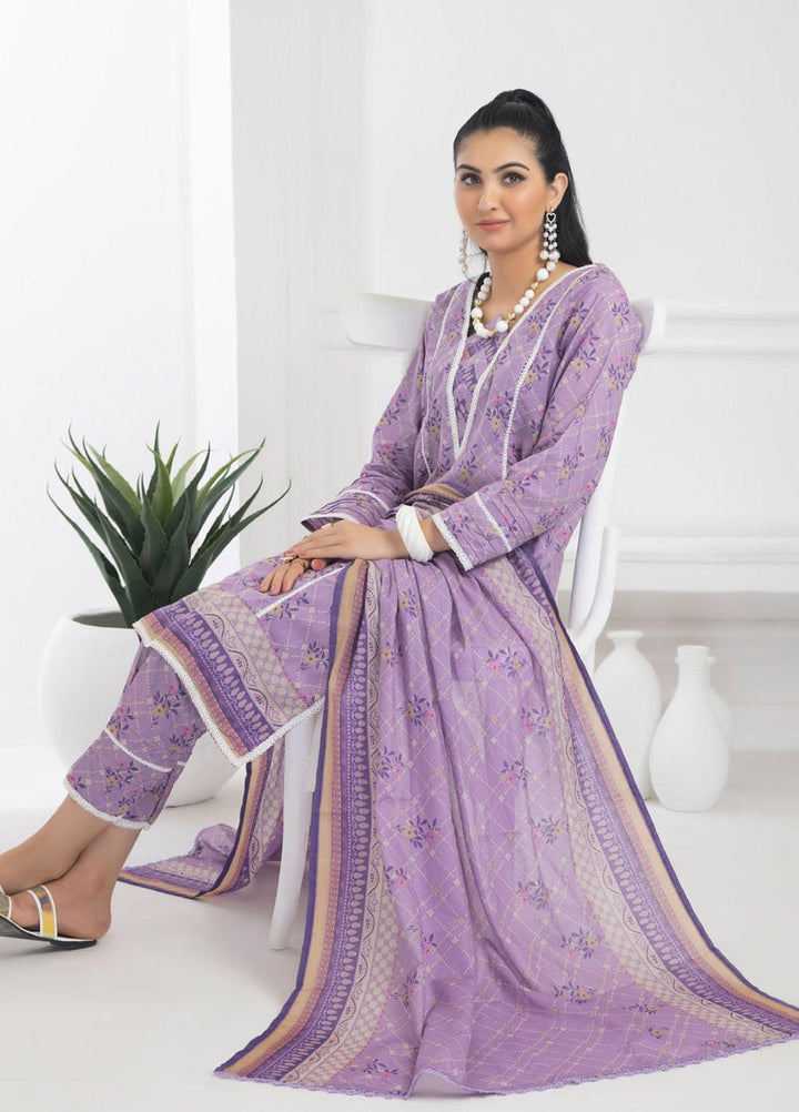 Identic Separates By Regalia Textiles Printed Lawn Suits Unstitched 3 Piece RGT23I-V6 D-07 - Summer Collection
