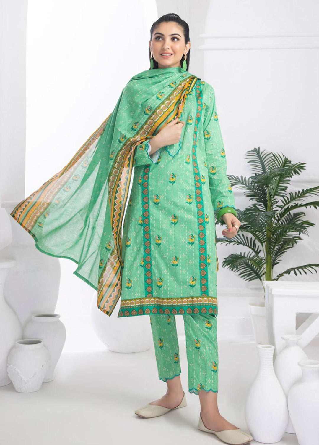 Identic Separates By Regalia Textiles Printed Lawn Suits Unstitched 3 Piece RGT23I-V6 D-08 - Summer Collection