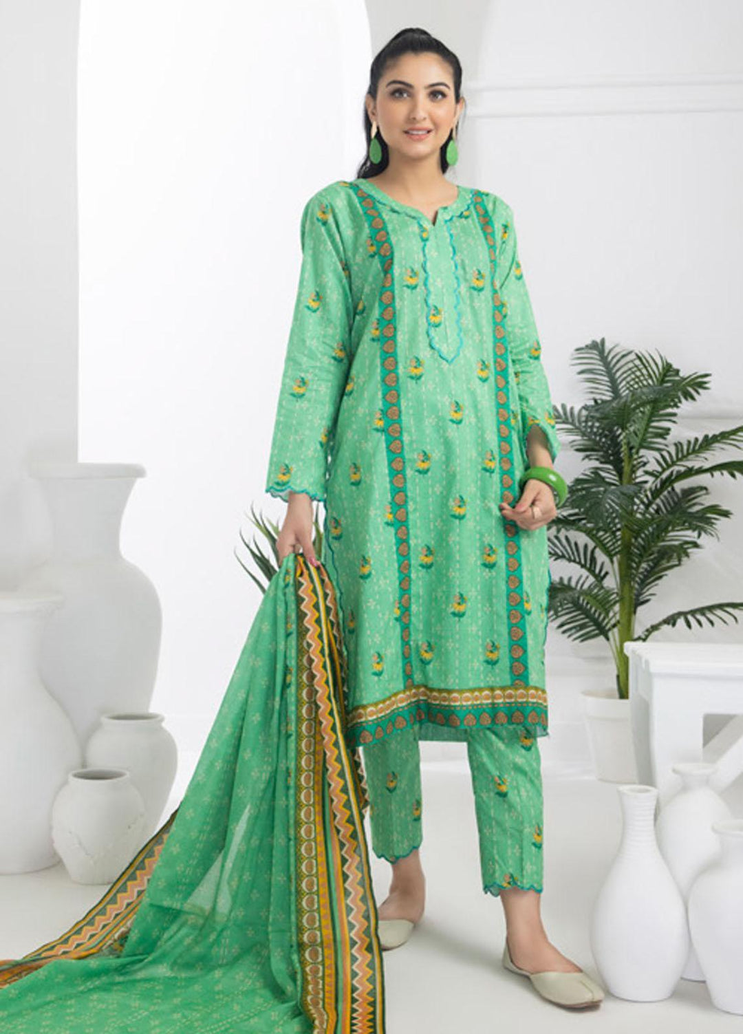 Identic Separates By Regalia Textiles Printed Lawn Suits Unstitched 3 Piece RGT23I-V6 D-08 - Summer Collection