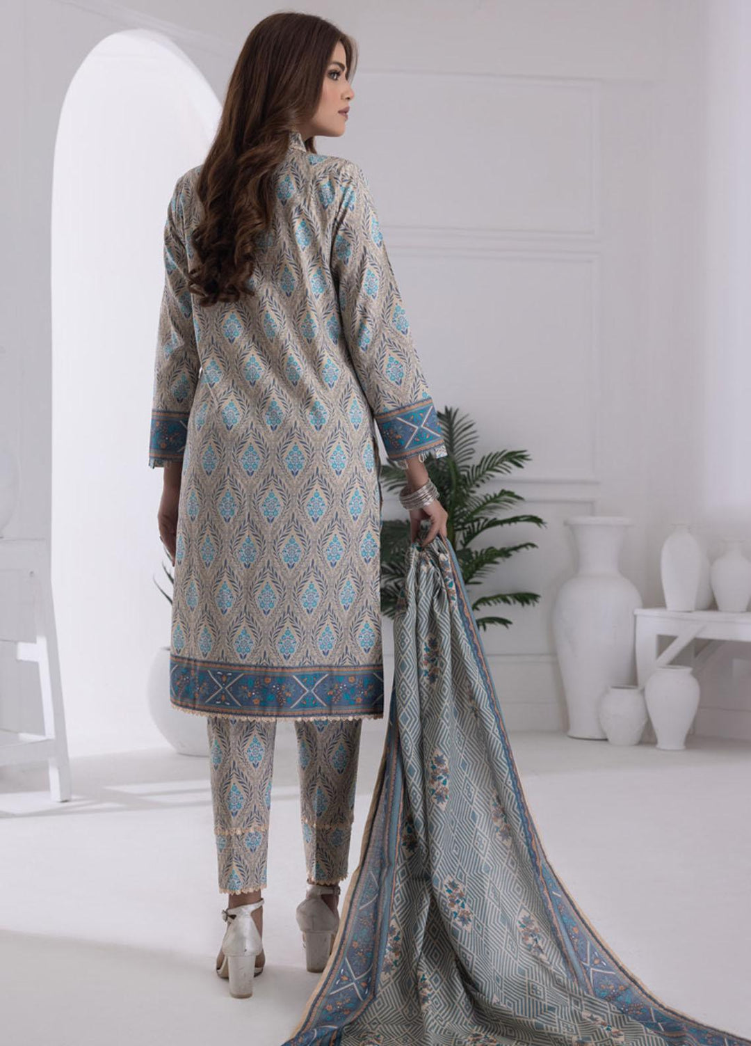 Identic Separates By Regalia Textiles Printed Lawn Suits Unstitched 3 Piece RGT23I-V6 D-12 - Summer Collection