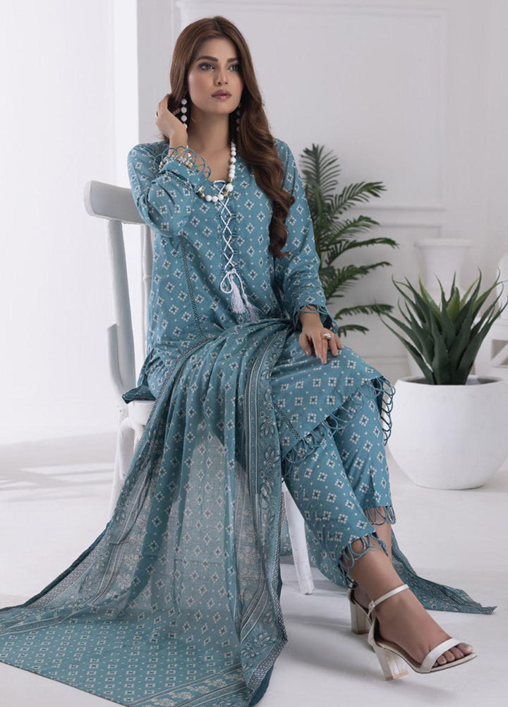 Identic Separates By Regalia Textiles Printed Lawn Suits Unstitched 3 Piece RGT23I-V6 D-13 - Summer Collection