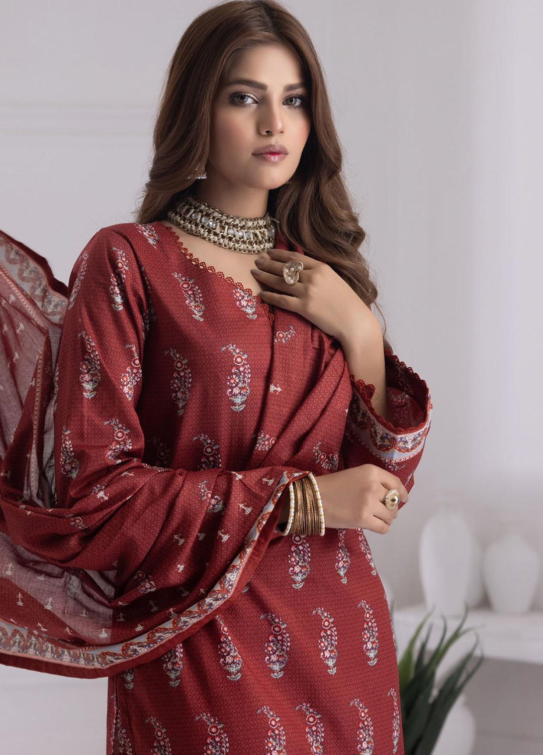 Identic Separates By Regalia Textiles Printed Lawn Suits Unstitched 3 Piece RGT23I-V6 D-14 - Summer Collection