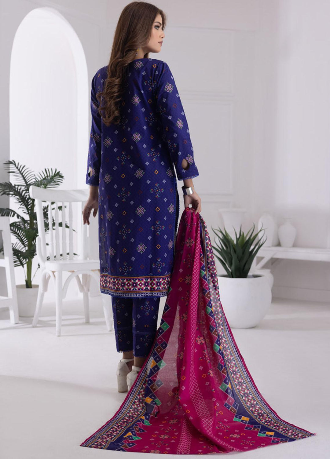 Identic Separates By Regalia Textiles Printed Lawn Suits Unstitched 3 Piece RGT23I-V6 D-15 - Summer Collection