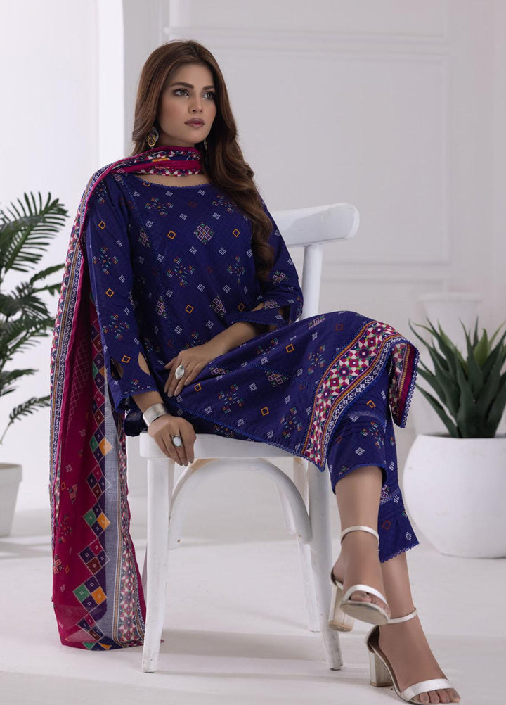 Identic Separates By Regalia Textiles Printed Lawn Suits Unstitched 3 Piece RGT23I-V6 D-15 - Summer Collection