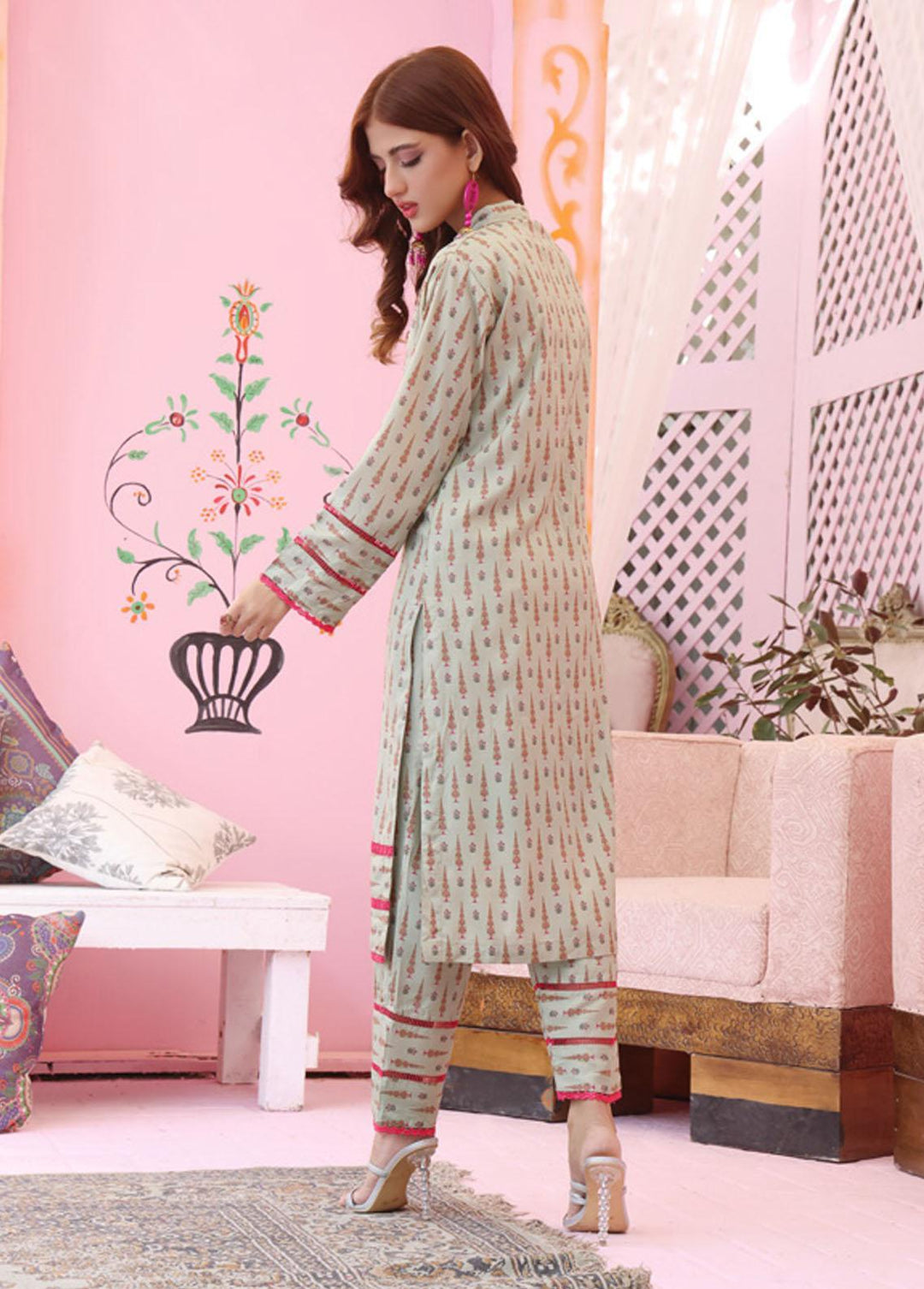 Identic Separates By Regalia Textiles Printed Linen Suits Unstitched 2 Piece RGT22IS D-01 - Winter Collection
