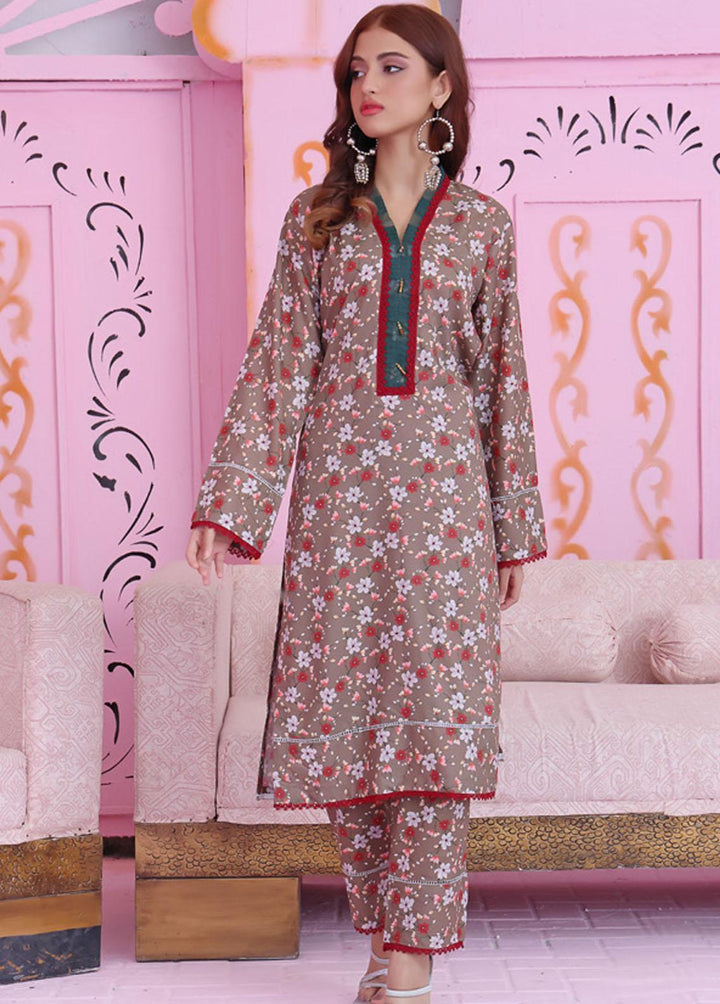 Identic Separates By Regalia Textiles Printed Linen Suits Unstitched 2 Piece RGT22IS D-10 - Winter Collection