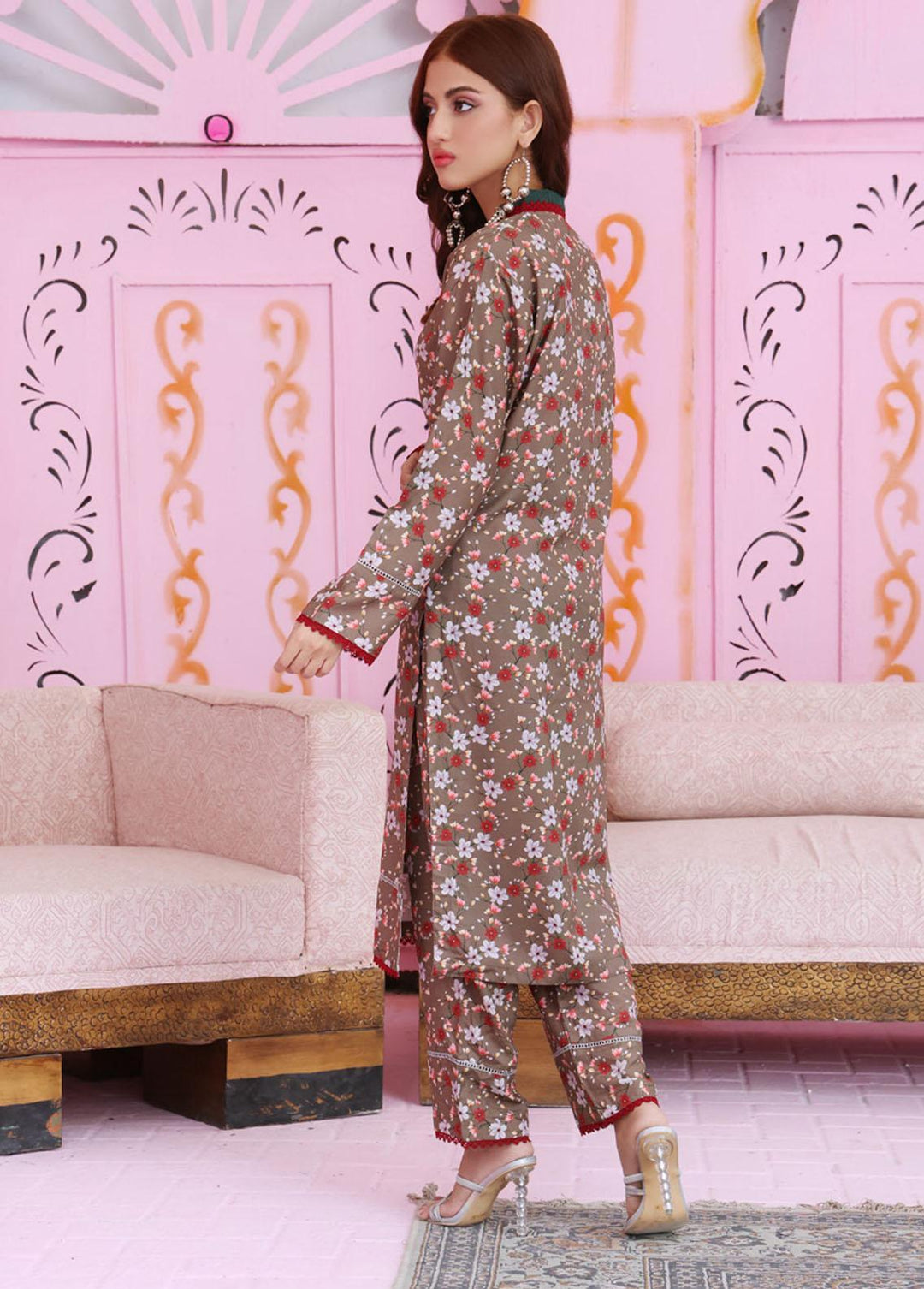 Identic Separates By Regalia Textiles Printed Linen Suits Unstitched 2 Piece RGT22IS D-10 - Winter Collection