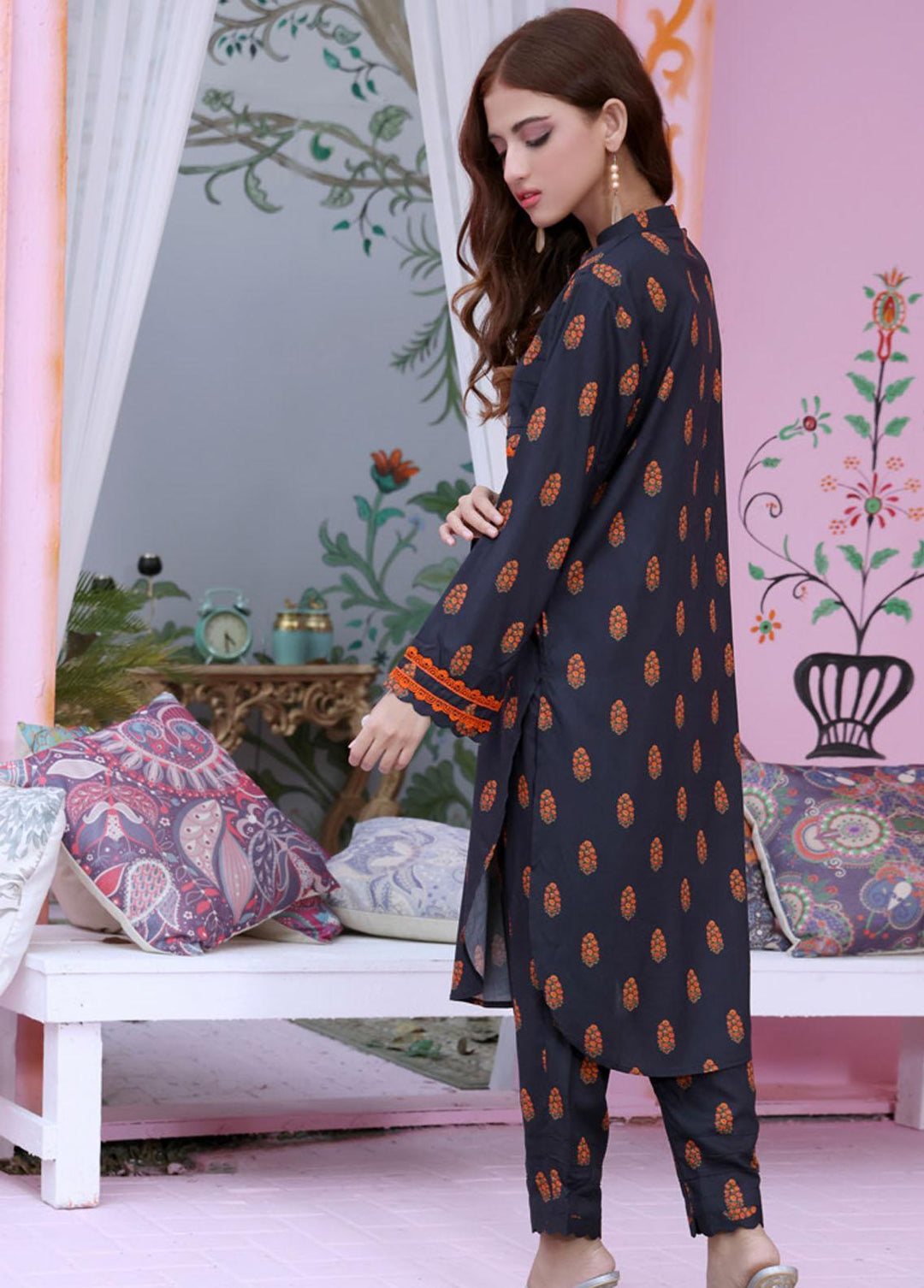Identic Separates By Regalia Textiles Printed Linen Suits Unstitched 2 Piece RGT22IS D-13 - Winter Collection