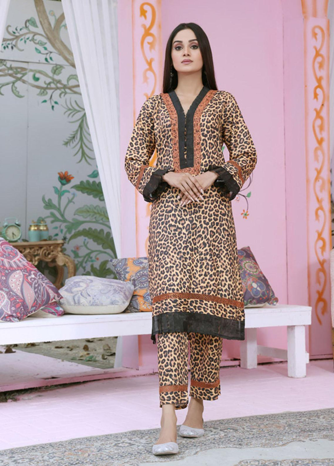 Identic Separates By Regalia Textiles Printed Linen Suits Unstitched 2 Piece RGT22IS D-14 - Winter Collection