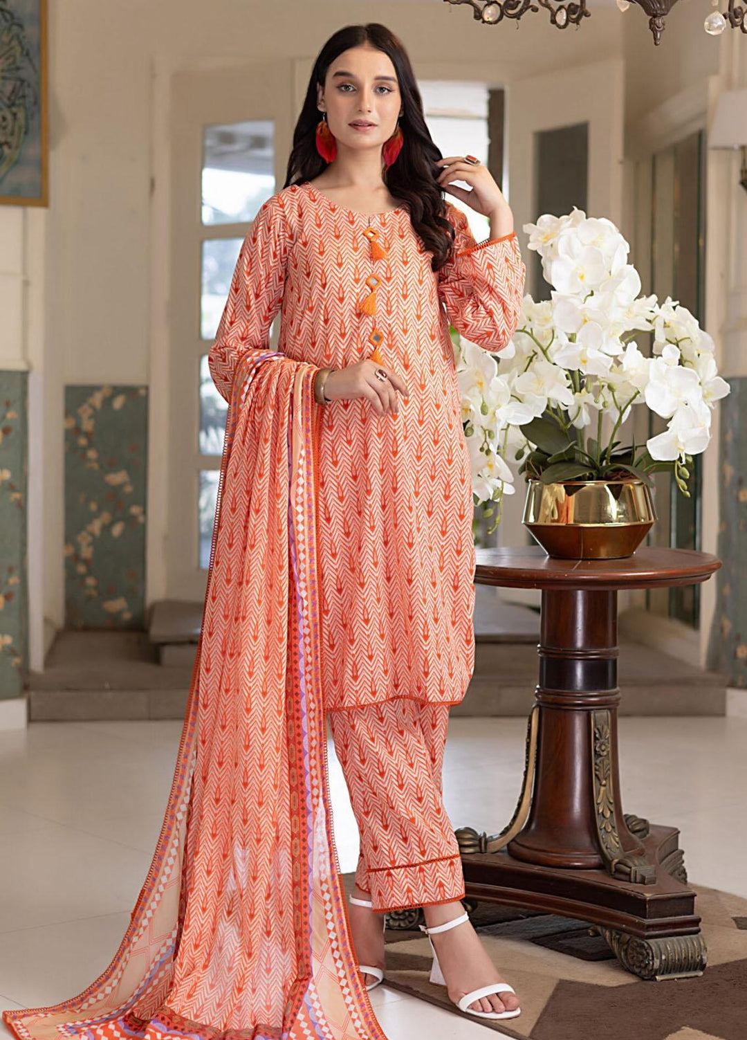 Identic Separates By Regalia Textiles Printed Cotton Suits Unstitched 3 Piece RGT23ISC ISPC-1 - Mid Summer Collection