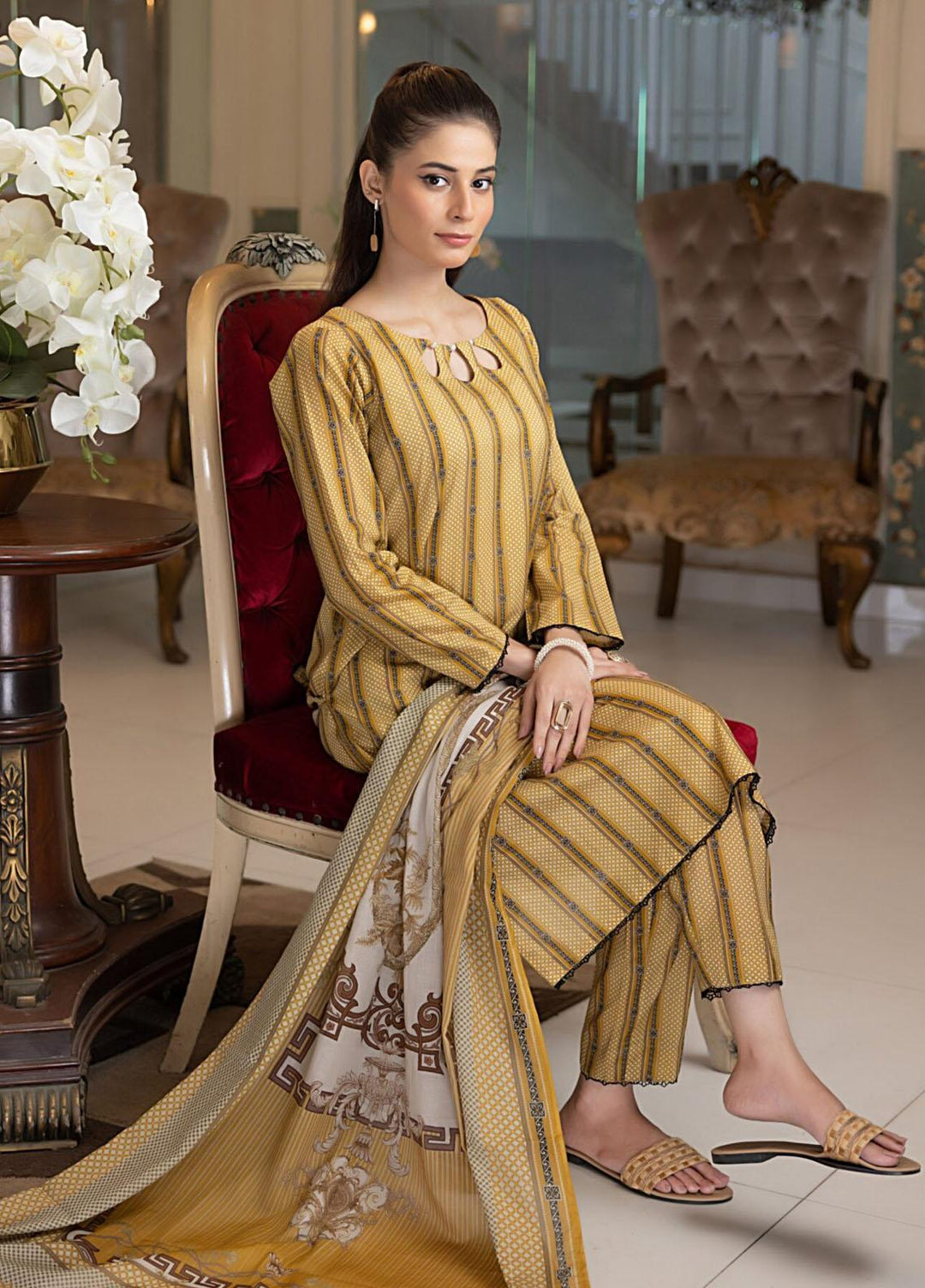 Identic Separates By Regalia Textiles Printed Cotton Suits Unstitched 3 Piece RGT23ISC ISPC-2 - Mid Summer Collection