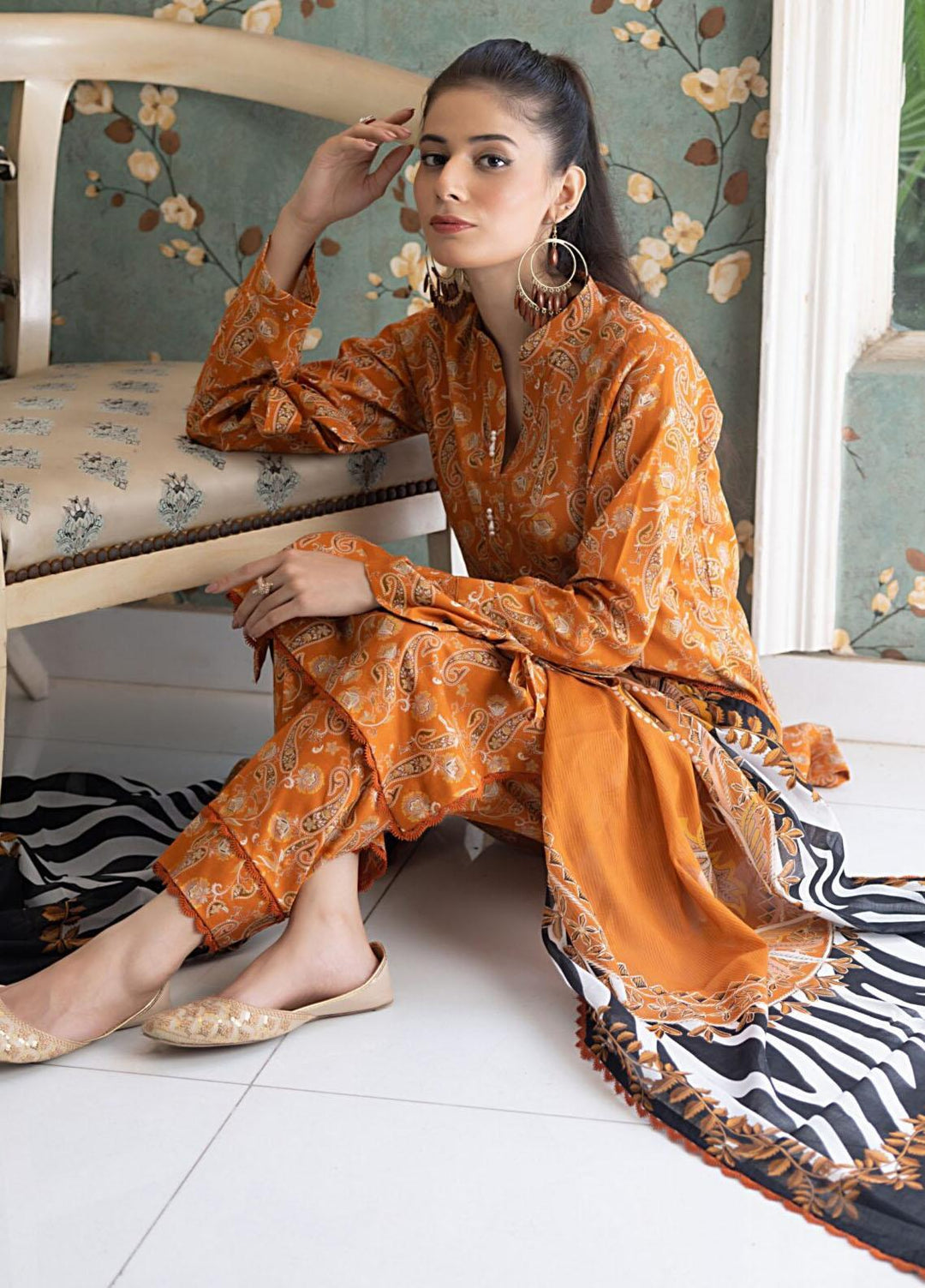 Identic Separates By Regalia Textiles Printed Cotton Suits Unstitched 3 Piece RGT23ISC ISPC-5 - Mid Summer Collection