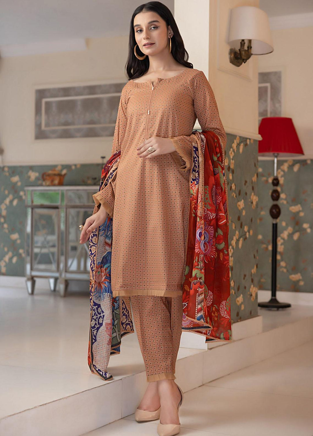 Identic Separates By Regalia Textiles Printed Cotton Suits Unstitched 3 Piece RGT23ISC ISPC-6 - Mid Summer Collection