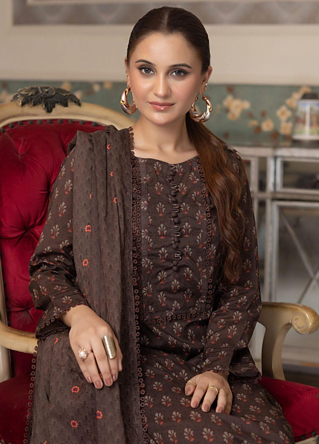 Identic Separates By Regalia Textiles Printed Cotton Suits Unstitched 3 Piece RGT23ISC ISPC-7 - Mid Summer Collection