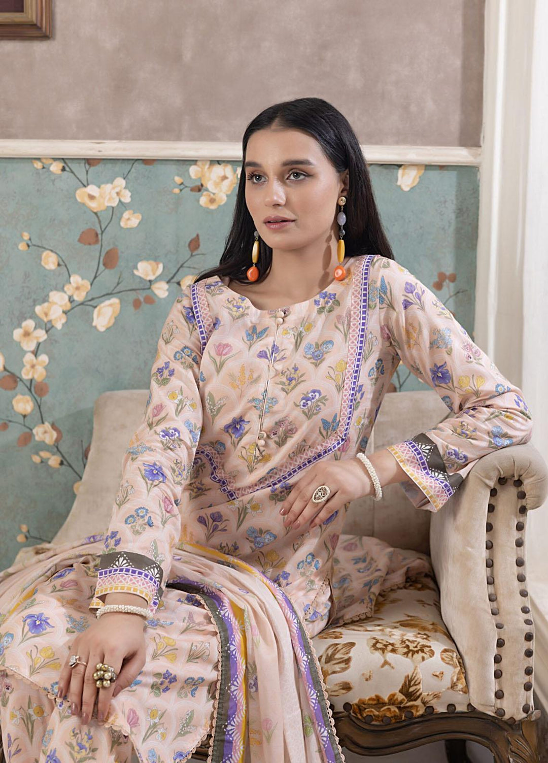 Identic Separates By Regalia Textiles Printed Cotton Suits Unstitched 3 Piece RGT23ISC ISPC-8 - Mid Summer Collection