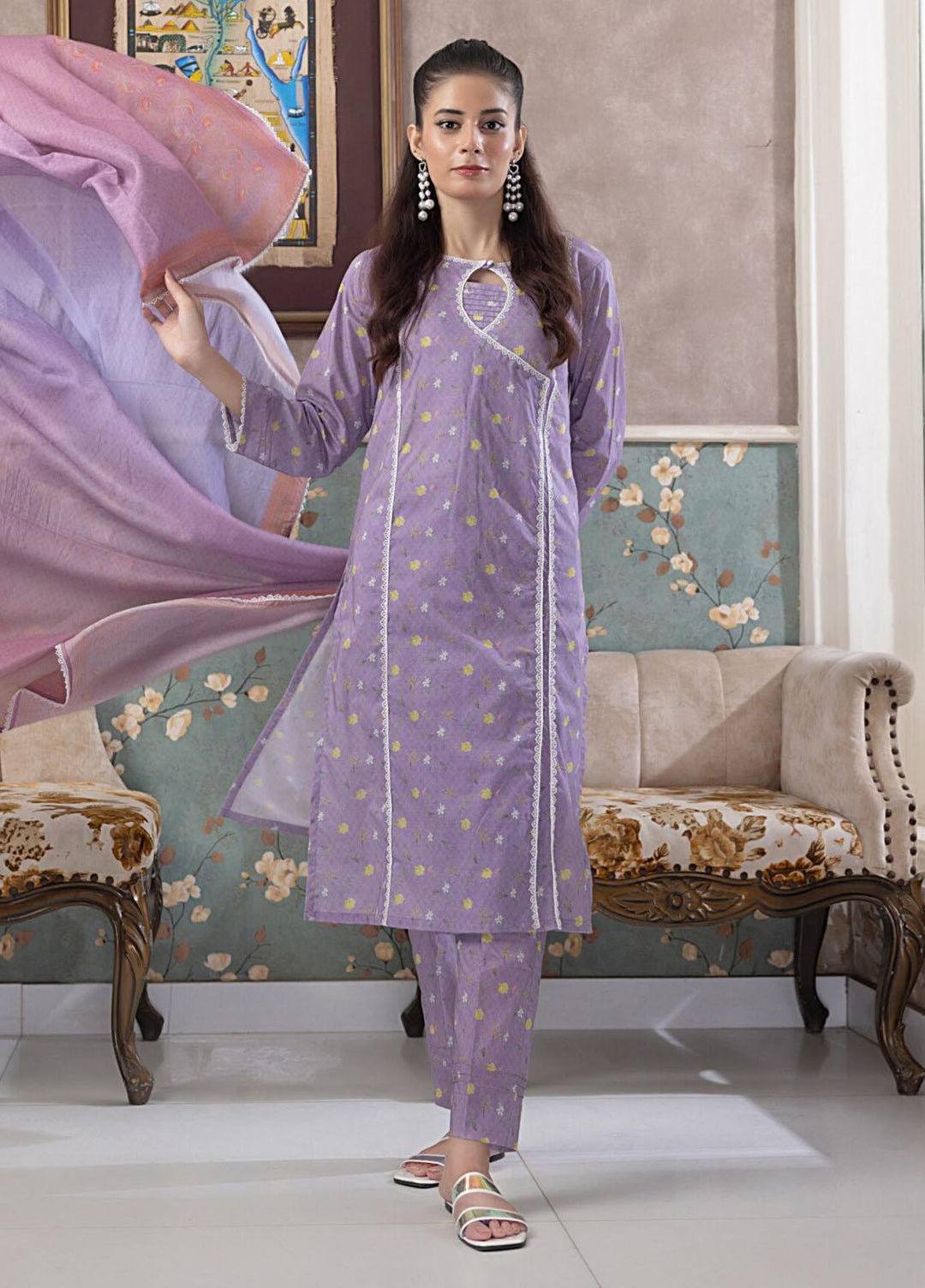 Identic Separates By Regalia Textiles Printed Cotton Suits Unstitched 3 Piece RGT23ISC ISPC-9 - Mid Summer Collection