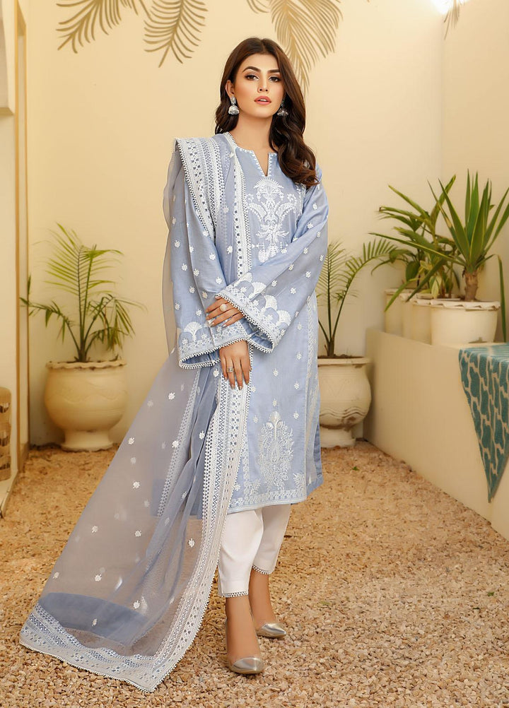 ILAHA Embroidered Lawn Stitched 3 Piece Suit ILH21PF 03 Aral