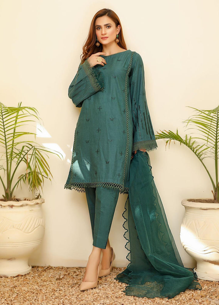 ILAHA Embroidered Lawn Stitched 3 Piece Suit ILH21PF 05 Esra