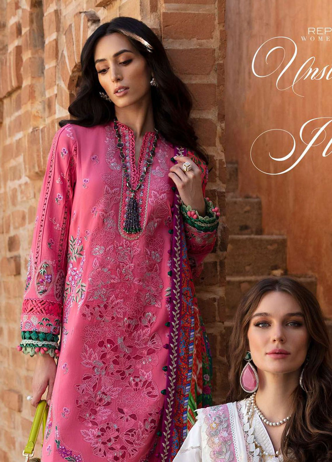 Ilana by Republic Embroidered Lawn Suits Unstitched 3 Piece RW24I D-1A - Eid Collection