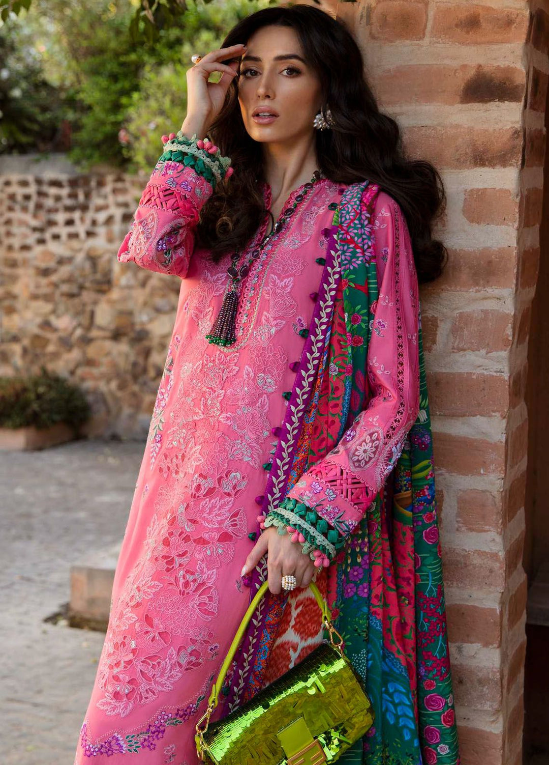 Ilana by Republic Embroidered Lawn Suits Unstitched 3 Piece RW24I D-1A - Eid Collection