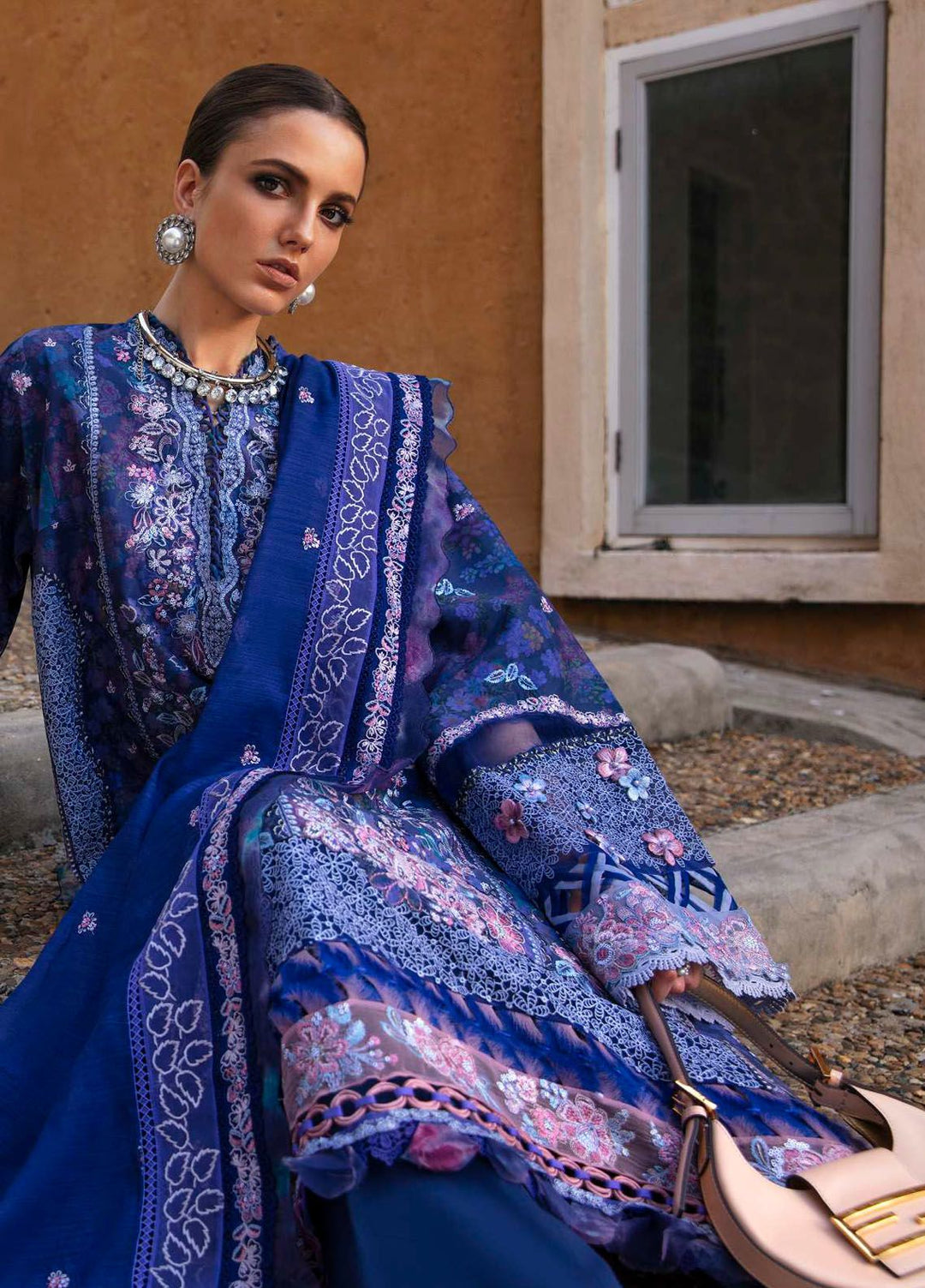 Ilana by Republic Embroidered Lawn Suits Unstitched 3 Piece RW24I D-5A - Eid Collection