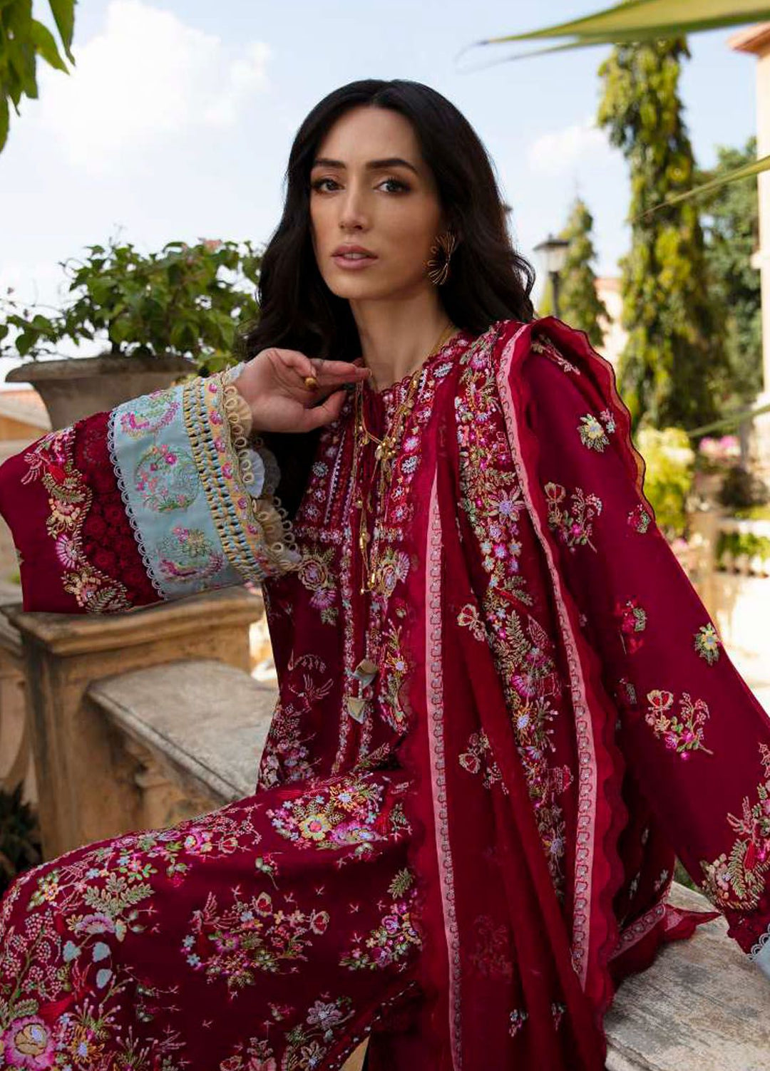 Ilana by Republic Embroidered Lawn Suits Unstitched 3 Piece RW24I D-8A - Eid Collection