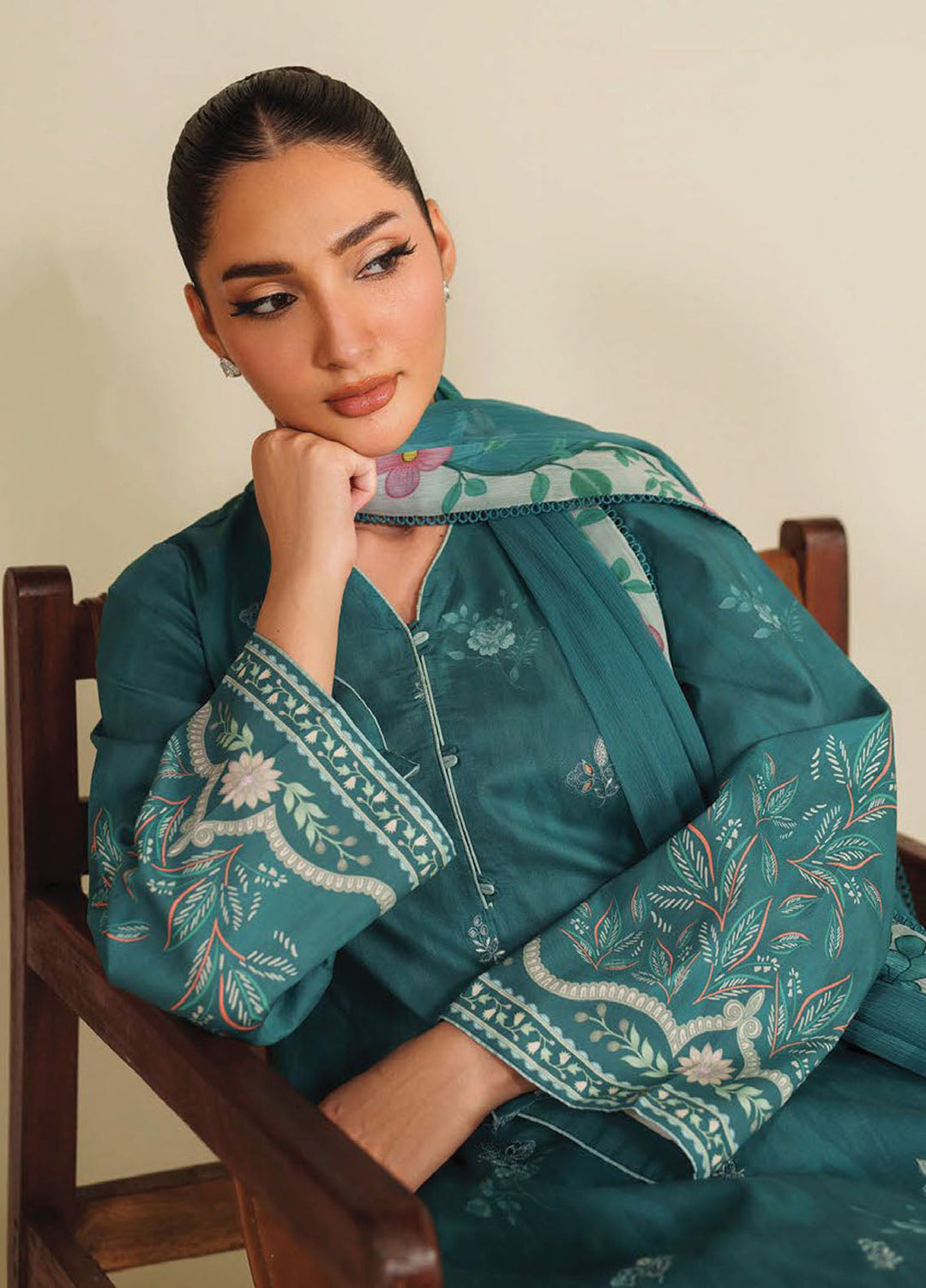 Ilara by Seran Embroidered Cambric Suits Unstitched 3 Piece SN25IC D-01 Cerine - Summer Collection