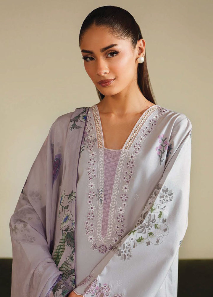 Ilara by Seran Embroidered Cambric Suits Unstitched 3 Piece SN25IC D-03 Lavara - Summer Collection