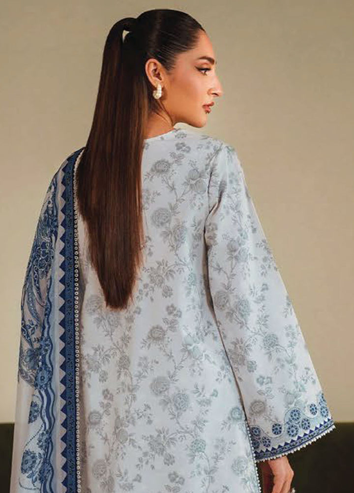 Ilara by Seran Embroidered Cambric Suits Unstitched 3 Piece SN25IC D-06 Azzura - Summer Collection