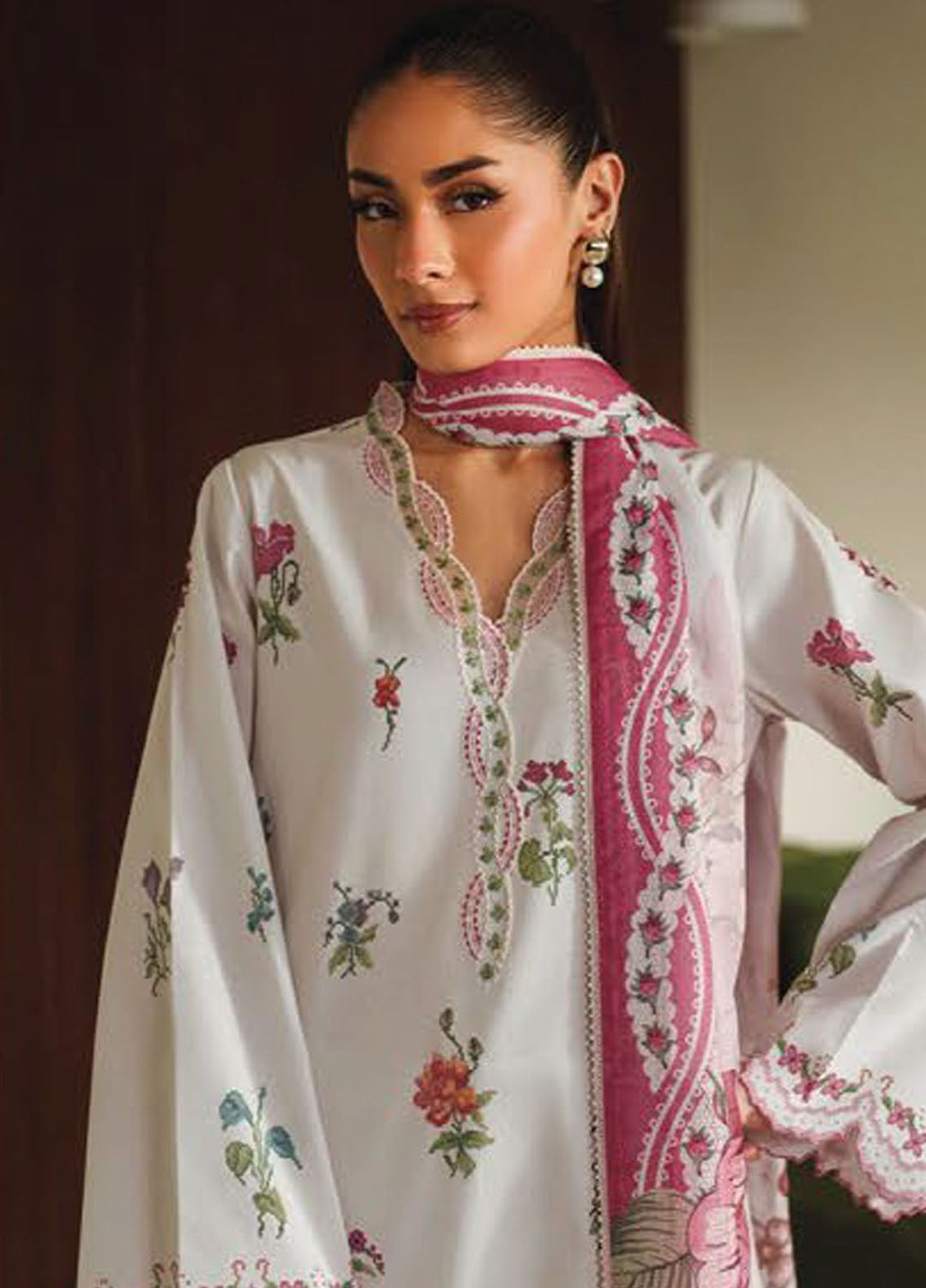Ilara by Seran Embroidered Cambric Suits Unstitched 3 Piece SN25IC D-10 Gaelle - Summer Collection
