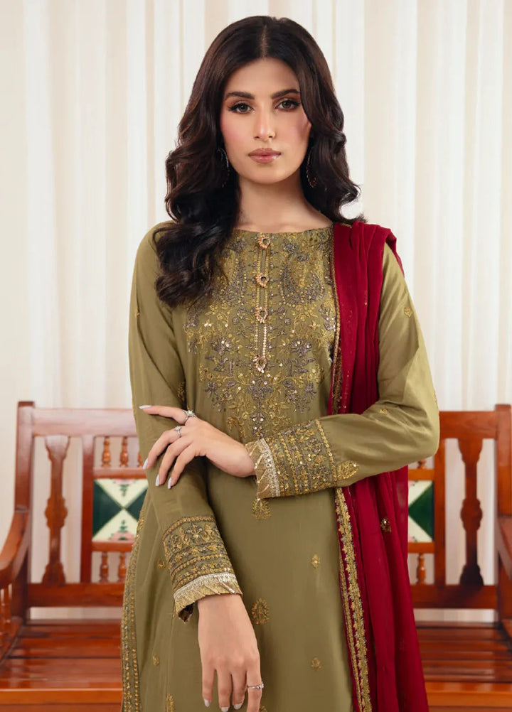 Illan By Ay Textile Embroidered Lawn Suit Unstitched 3 Piece AYT24I IL-002 Emerald - Festive Collection