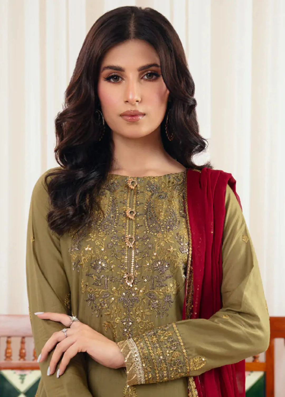 Illan By Ay Textile Embroidered Lawn Suit Unstitched 3 Piece AYT24I IL-002 Emerald - Festive Collection