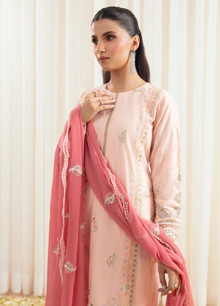 Illan By Ay Textile Embroidered Lawn Suit Unstitched 3 Piece AYT24I IL-004 Blush - Festive Collection
