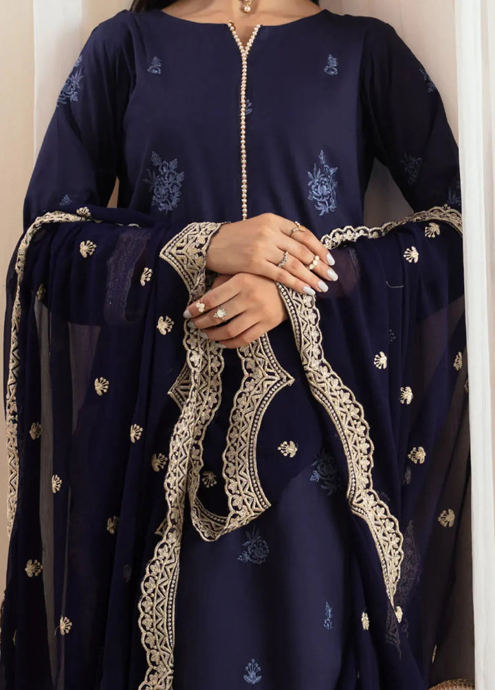 Illan By Ay Textile Embroidered Lawn Suit Unstitched 3 Piece AYT24I IL-006 Azure - Festive Collection