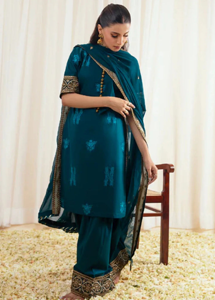 Illan By Ay Textile Embroidered Lawn Suit Unstitched 3 Piece AYT24I IL-008 Lagoon - Festive Collection