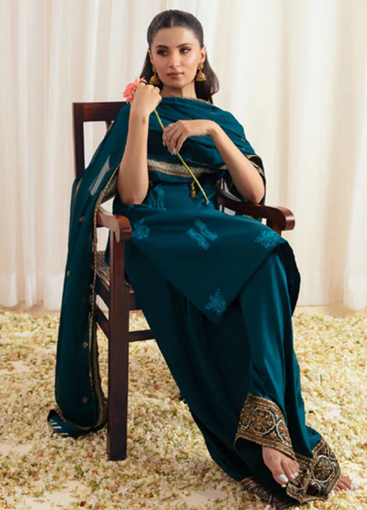 Illan By Ay Textile Embroidered Lawn Suit Unstitched 3 Piece AYT24I IL-008 Lagoon - Festive Collection