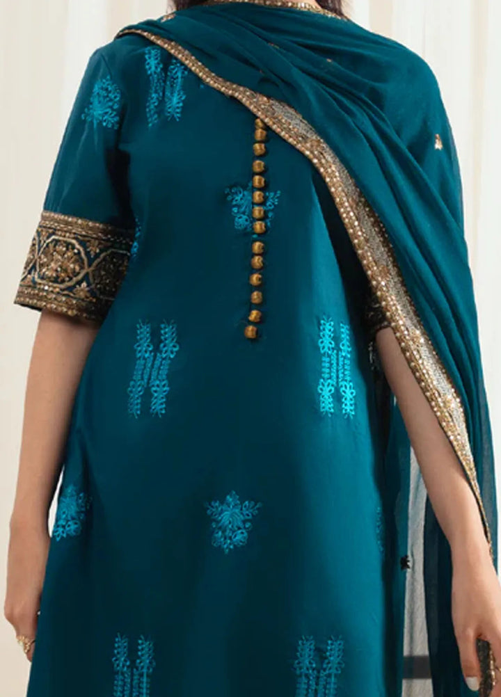 Illan By Ay Textile Embroidered Lawn Suit Unstitched 3 Piece AYT24I IL-008 Lagoon - Festive Collection