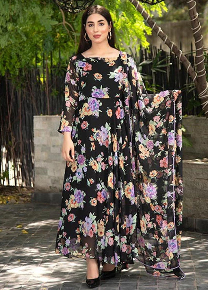 Nazmina Pret Casual Chiffon 2 Piece Suit FRT-33 Lavender life