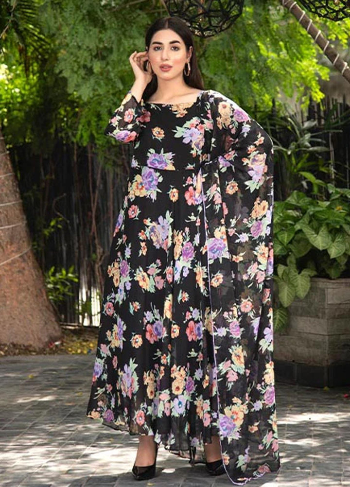 Nazmina Pret Casual Chiffon 2 Piece Suit FRT-33 Lavender life