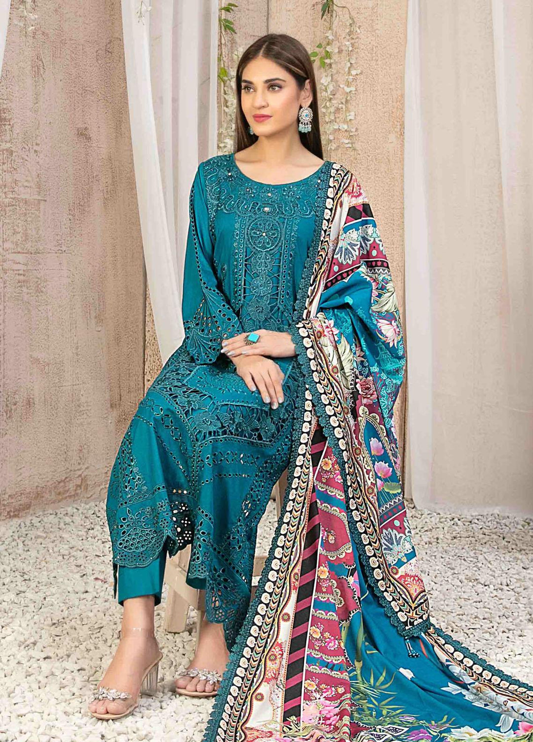 Ilona By Tawakkal Fabrics Embroidered Staple Suits Unstitched 3 Piece TWF23I 9582 - Winter Collection