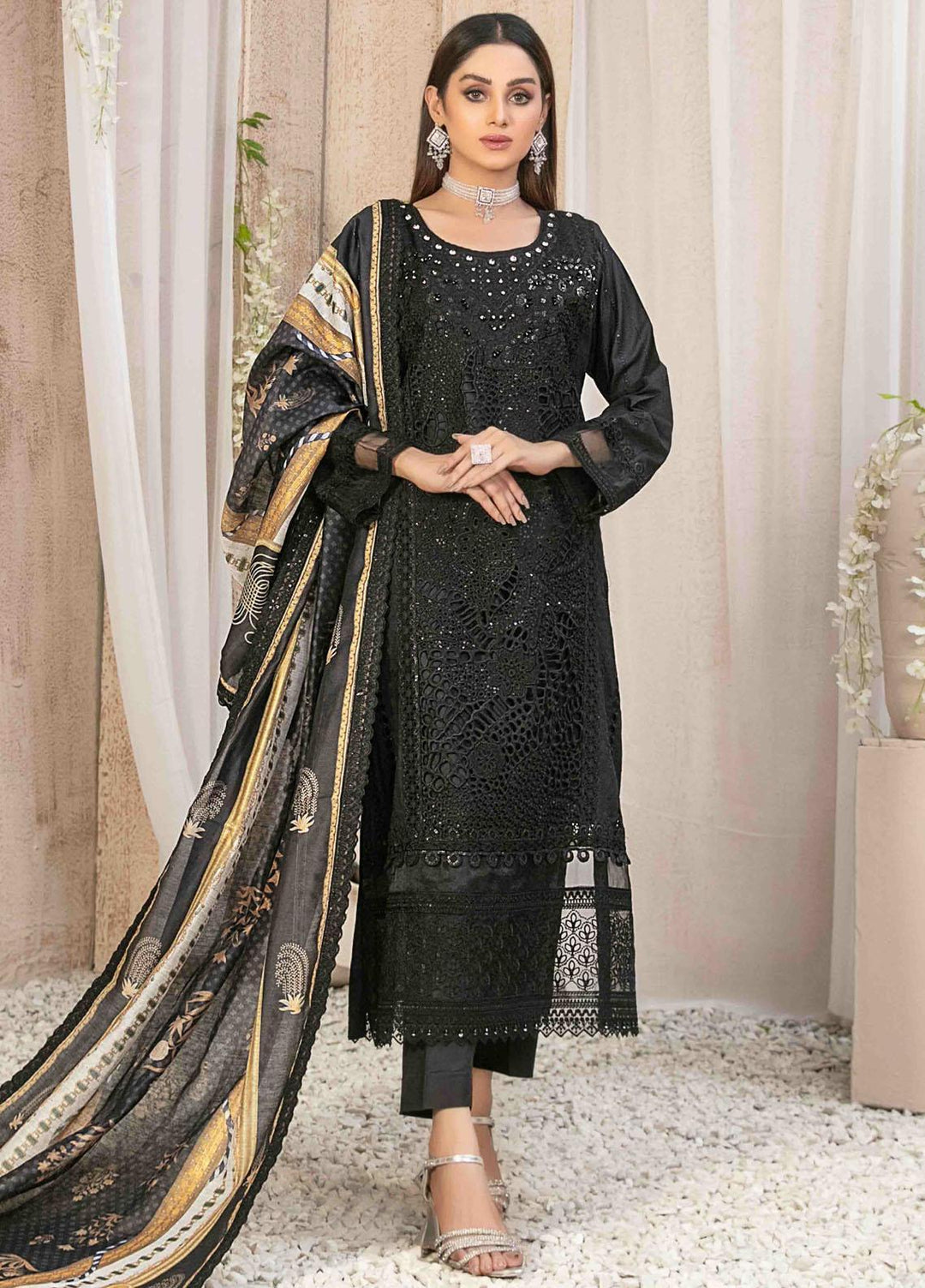 Ilona By Tawakkal Fabrics Embroidered Staple Suits Unstitched 3 Piece TWF23I 9585 - Winter Collection