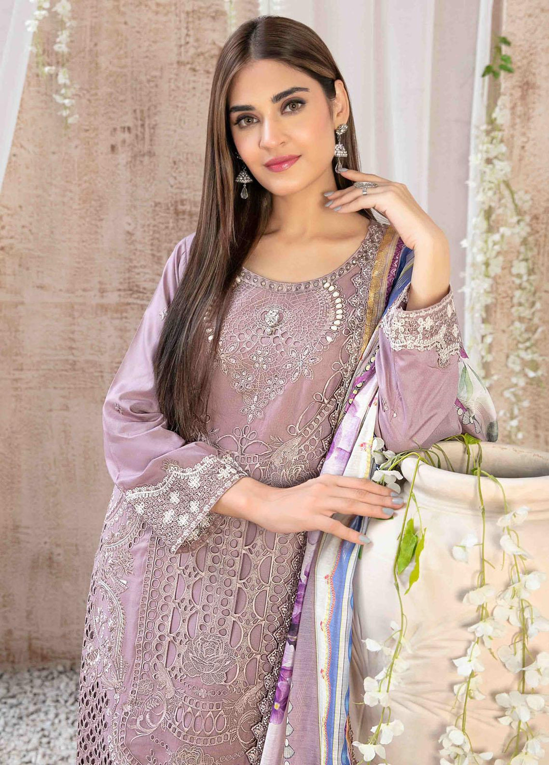 Ilona By Tawakkal Fabrics Embroidered Staple Suits Unstitched 3 Piece TWF23I 9586 - Winter Collection