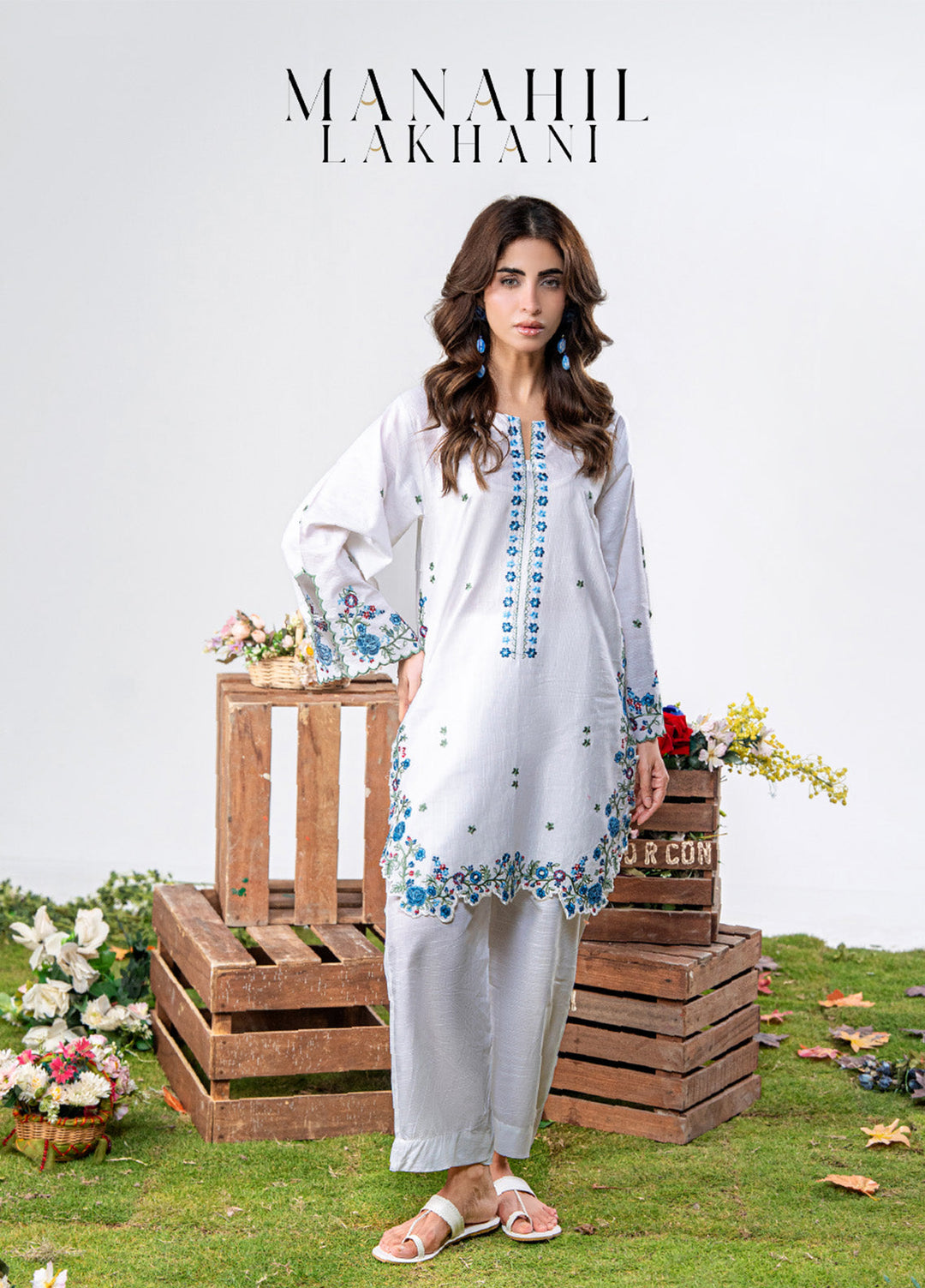 Luna by Manahil Lakhani RTW Embroidered Lawn 2 Piece Suit ML26ULL PEARL - Summer Collection